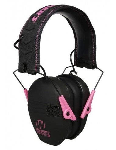 CASQUE PROTECTION WALKER'S RAZOR SLIM ELECTRO BLACK/PINK - NRR 23 DB